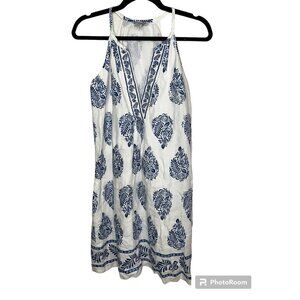 Tommy Bahama Dress 100% Linen Shift Floral Paisley Print Women’s XS Small W